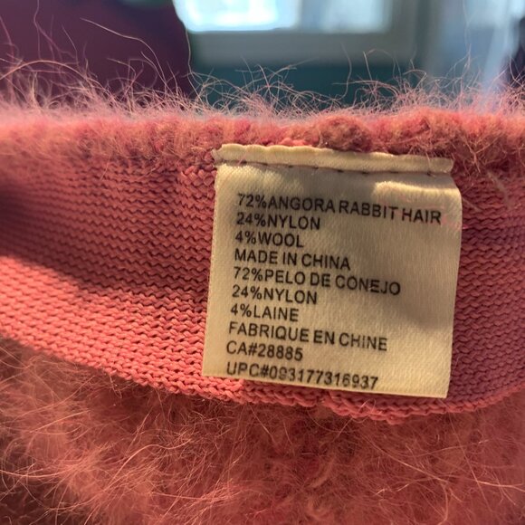 Pink Angora/ Nylon /Wool blend baseball cap - Picture 4 of 4